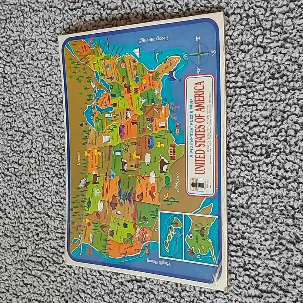 Vintage USA puzzle map